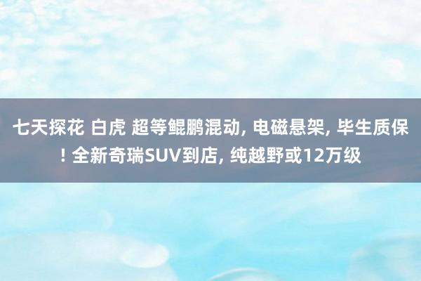 七天探花 白虎 超等鲲鹏混动， 电磁悬架， 毕生质保! 全新奇瑞SUV到店， 纯越野或12万级