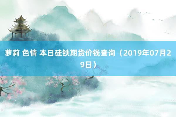 萝莉 色情 本日硅铁期货价钱查询（2019年07月29日）