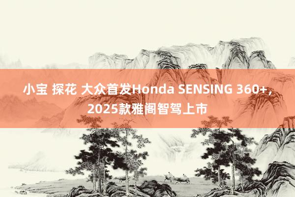 小宝 探花 大众首发Honda SENSING 360+，2025款雅阁智驾上市