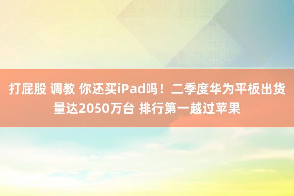 打屁股 调教 你还买iPad吗！二季度华为平板出货量达2050万台 排行第一越过苹果