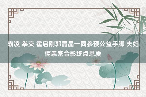 霸凌 拳交 霍启刚郭晶晶一同参预公益手脚 夫妇俩亲密合影终点恩爱