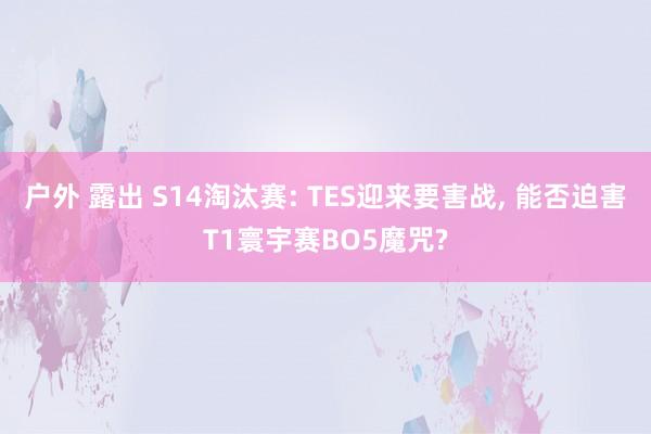 户外 露出 S14淘汰赛: TES迎来要害战， 能否迫害T1寰宇赛BO5魔咒?