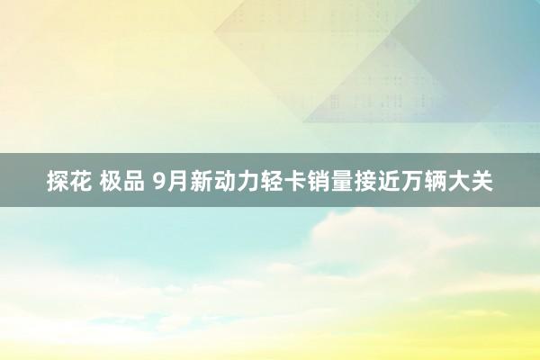 探花 极品 9月新动力轻卡销量接近万辆大关