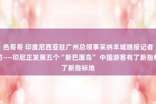 色哥哥 印度尼西亚驻广州总领事采纳羊城晚报记者专访——印尼正发展五个“新巴厘岛” 中国游客有了新指标地