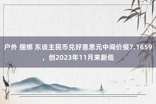 户外 捆绑 东谈主民币兑好意思元中间价报7.1659，创2023年11月来新低