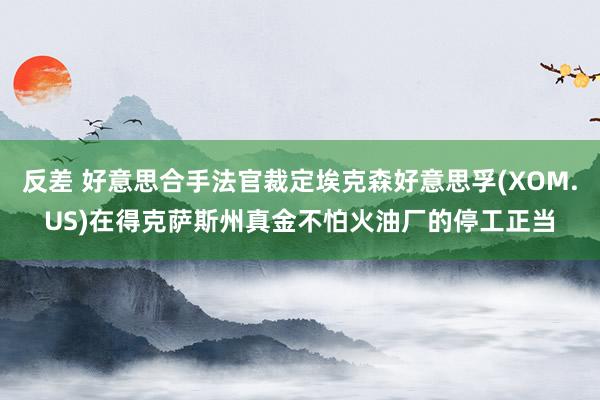 反差 好意思合手法官裁定埃克森好意思孚(XOM.US)在得克萨斯州真金不怕火油厂的停工正当