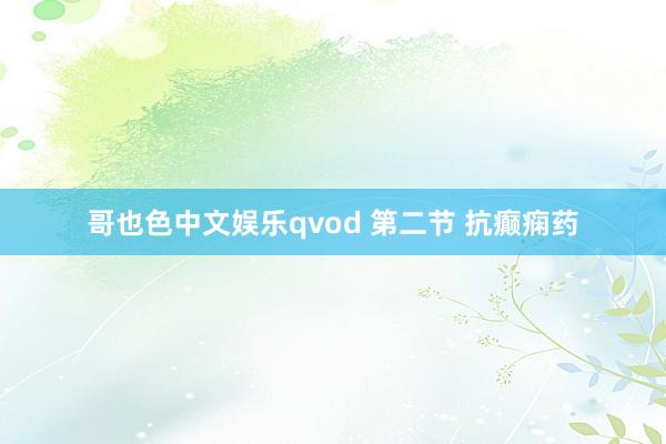 哥也色中文娱乐qvod 第二节 抗癫痫药