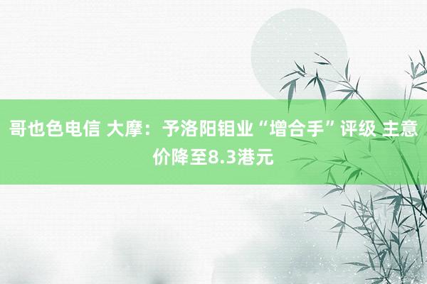 哥也色电信 大摩：予洛阳钼业“增合手”评级 主意价降至8.3港元