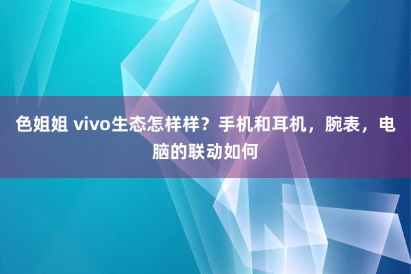 色姐姐 vivo生态怎样样？手机和耳机，腕表，电脑的联动如何