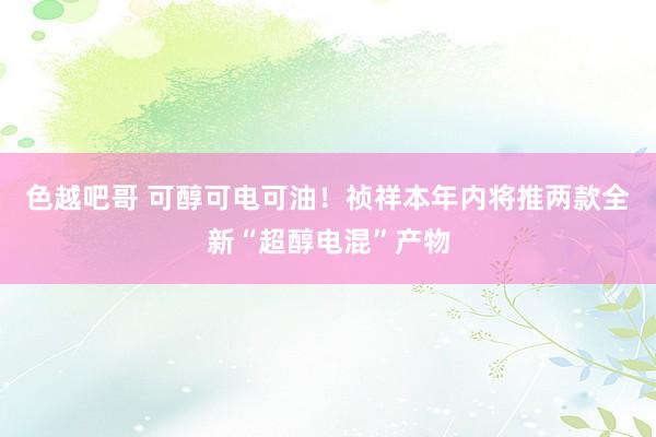 色越吧哥 可醇可电可油！祯祥本年内将推两款全新“超醇电混”产物