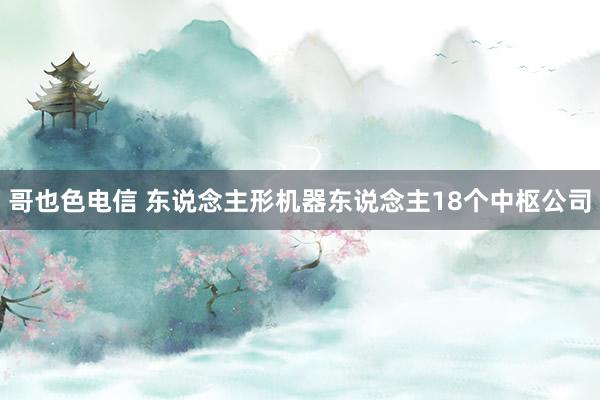 哥也色电信 东说念主形机器东说念主18个中枢公司